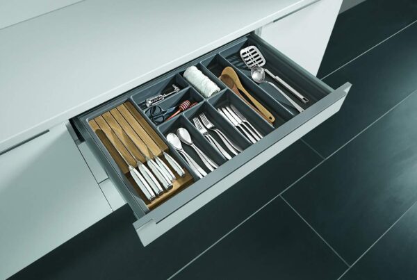 Portaposate Concept - Portaposate Concept antracitecon blocco portacoltelli